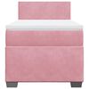 vidaXL Boxspringbett mit Matratze Rosa 100x200 cm Samt