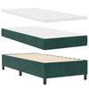 vidaXL Boxspringbett mit Matratze Dunkelgr&uuml;n 90 x 190 cm Stoff