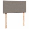 vidaXL Ottoman-Bett mit Matratze & LEDs Taupe 90x190 cm Stoff