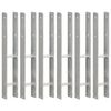 vidaXL Pfostentr&auml;ger 6 Stk. Silbern 8&times;6&times;60 cm Verzinkter Stahl