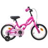 vidaXL Kinderfahrrad 16 Zoll f&uuml;r 4-6 Jahre alt Dunkelrosa