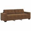 vidaXL Sofa 3 pcs Braun Leinenmischgewebe