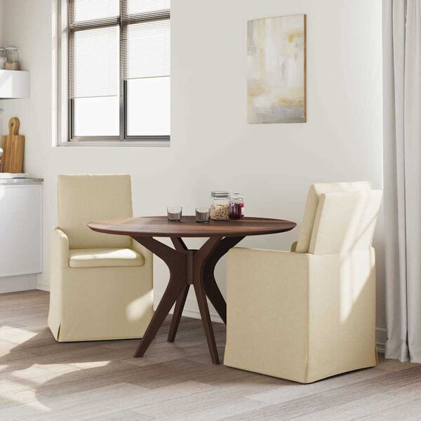 vidaXL Esszimmerst&uuml;hle 2 pcs Creme 57 x 67 x 98 cm Stoff