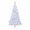 vidaXL Künstlicher Weihnachtsbaum Weiß 240 cm PVC und Stahl