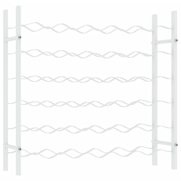 vidaXL Weinregal für 36 Flaschen Weiß Metall