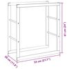 vidaXL Brennholzregal Schwarz 55x30x61 cm Stahl