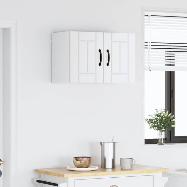 vidaXL K&uuml;chenwandschrank mit T&uuml;r Wei&szlig; 60 x 31 x 40 cm Holzwerkstoff