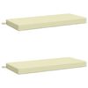 vidaXL Bankkissen SOEST 2 stk. 100 % Polyester Creme 110 x 50 x 8 cm