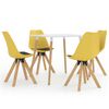 vidaXL 5-tlg. Essgruppe Schwarz und Gelb