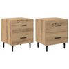 vidaXL Nachttisch 2 pcs Artisan-Eiche 40 x 35 x 47,5 cm Holzwerkstoff