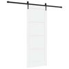 vidaXL Schiebet&uuml;r ORKDAL 78 x 202 cm Holzwerkstoff Wei&szlig; und Schwarz