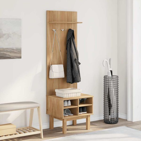 vidaXL Flurgarderobe OTTA 50x40x160 cm Massivholz Kiefer