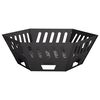 vidaXL Feuerstelle Schwarz 80 x 80 x 28 cm Stahl