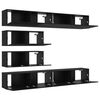 vidaXL TV-Schrankset Wandmontiert 4 pcs Schwarze Eiche Holzwerkstoff