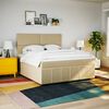 vidaXL Boxspringbett mit Matratze Creme 180x200 cm Stoff