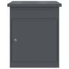 vidaXL Paketdrop-Box mit Speicher Anthrazit 47,5 x 38 x 59 cm Stahl