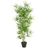 vidaXL K&uuml;nstliche Bambuspflanze mit Topf 120 cm Gr&uuml;n