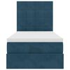 vidaXL Ottoman-Bett mit Matratzen & LEDs Dunkelblau 80x200 cm Samt