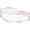 vidaXL Boxspringbett mit Matratze Dunkelgrau 140x220 cm Samt