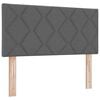 vidaXL Boxspringbett mit Matratze Dunkelgrau 200 x 100 cm Polyester