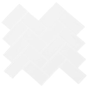 vidaXL Fischgr&auml;tenfliese 20 Stk. Wei&szlig; 30 x 30 cm Polyurethan und PET