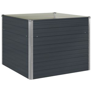 vidaXL Hochbeet Anthrazit 100 x 100 x 77 cm Verzinkter Stahl