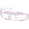 vidaXL Bettrahmen mit Kopfteil Artisan-Eiche 75 x 190 cm Holzwerkstoff