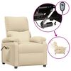 vidaXL Massagesessel Elektrisch Creme Stoff