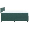 vidaXL Boxspringbett mit Matratze Dunkelgr&uuml;n 140x200 cm Samt