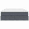 vidaXL Aufbewahrungsbett mit Matratze Dunkelgrau 140 x 190 cm Samt