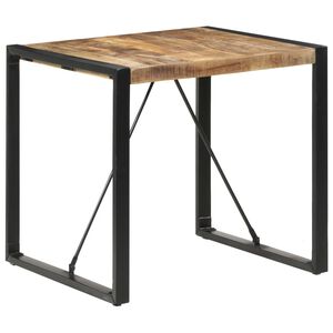 vidaXL Esstisch 80x80x75 cm Raues Mangoholz