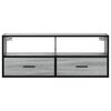 vidaXL TV-Schrank Grau Sonoma 100x31x39,5 cm Holzwerkstoff und Metall