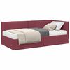 vidaXL Eckbettgestell mit Matratze 2 stk. Weinrot 100 x 200 cm Samt