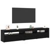 vidaXL TV-Schr&auml;nk 2 pcs Schwarz Eichen-Optik 195 x 35 x 40 cm