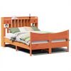 vidaXL Massivholzbett ohne Matratze Wachsbraun 150x200 cm Kiefernholz