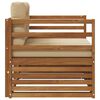 vidaXL Outdoor-Sofagarnitur Massives Akazienholz und Polyester Natur