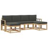 vidaXL Outdoor-Sofagarnitur 6 stk. Wei&szlig; und Anthrazit Polyester