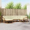 vidaXL Outdoor-Sofagarnitur mit Kissen 6 pcs Natur und Creme