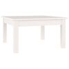 vidaXL Couchtisch Wei&szlig; 55x55x30 cm Massivholz Kiefer