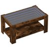 vidaXL LED-Couchtisch R&auml;uchereiche 93x53x45 cm Holzwerkstoff