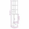 vidaXL Badschrank Grau Sonoma 33x33x185,5 cm Holzwerkstoff