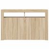 vidaXL Sideboard mit LED-Leuchten Sonoma-Eiche 115,5x30x75 cm