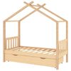 vidaXL Kinderbett mit Schublade Massivholz Kiefer 80x160 cm
