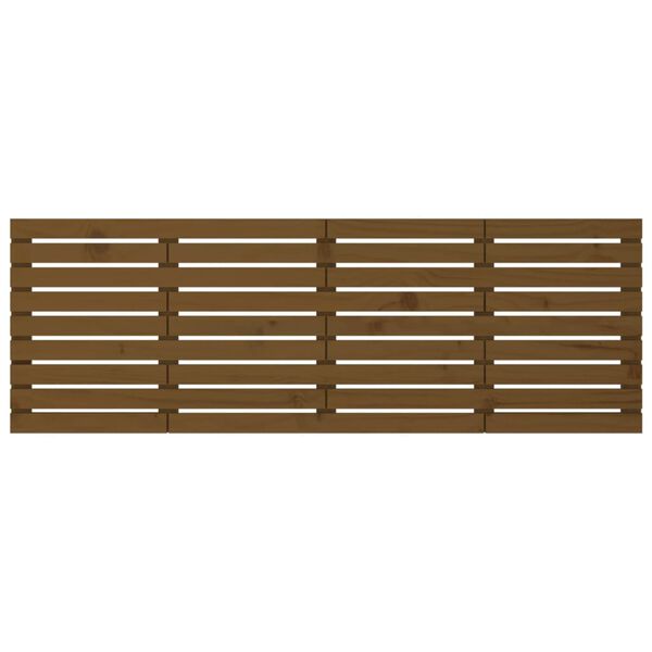 vidaXL Wand-Kopfteil Honigbraun 206x3x63 cm Massivholz Kiefer
