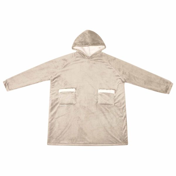 vidaXL Decken-Hoodie Beige L Fleece und Flanell