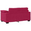 vidaXL Zweisitzer-Sofa Weinrot 160x77x82 cm Samt