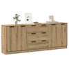 vidaXL Sideboards 3 Stk. Artisan-Eiche 60x30x70 cm Holzwerkstoff