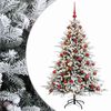 vidaXL K&uuml;nstlicher Weihnachtsbaum mit Weihnachtskugel 150 cm 150 LEDs