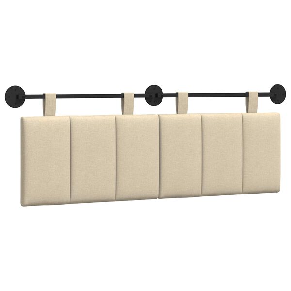 vidaXL H&auml;ngevorderseite Wandmontiert Creme 150 x 55 x 5 cm Stoff