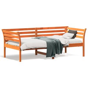 vidaXL Tagesbett ohne Matratze Wachsbraun 90x190 cm Massivholz Kiefer